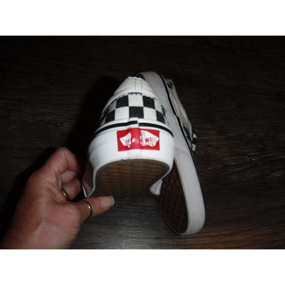 Vans Kids Classic Slip On Checkerboard Shoes Size 1 US Black White - Picture 8 of 10